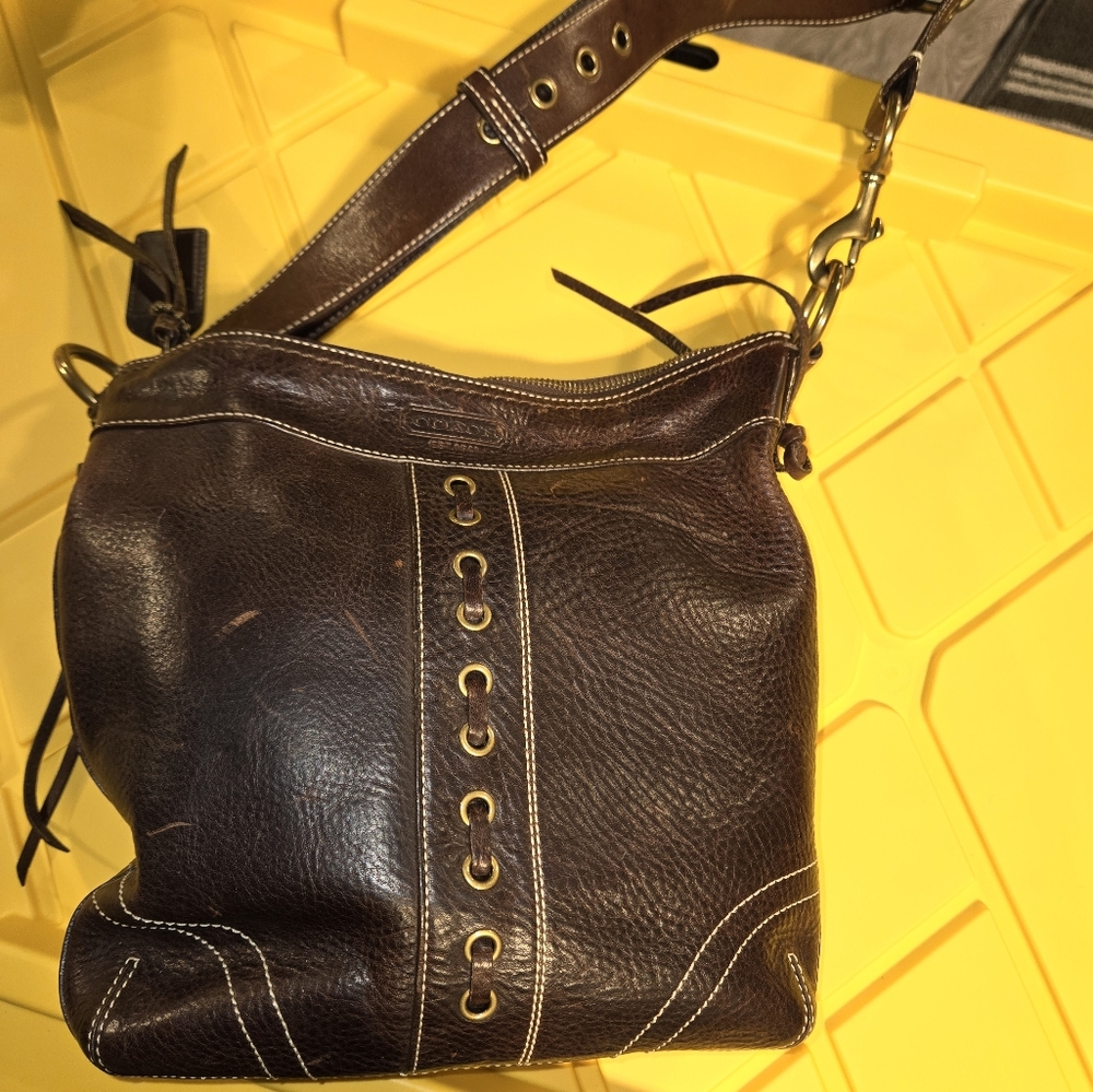 Coach purse brown leather
